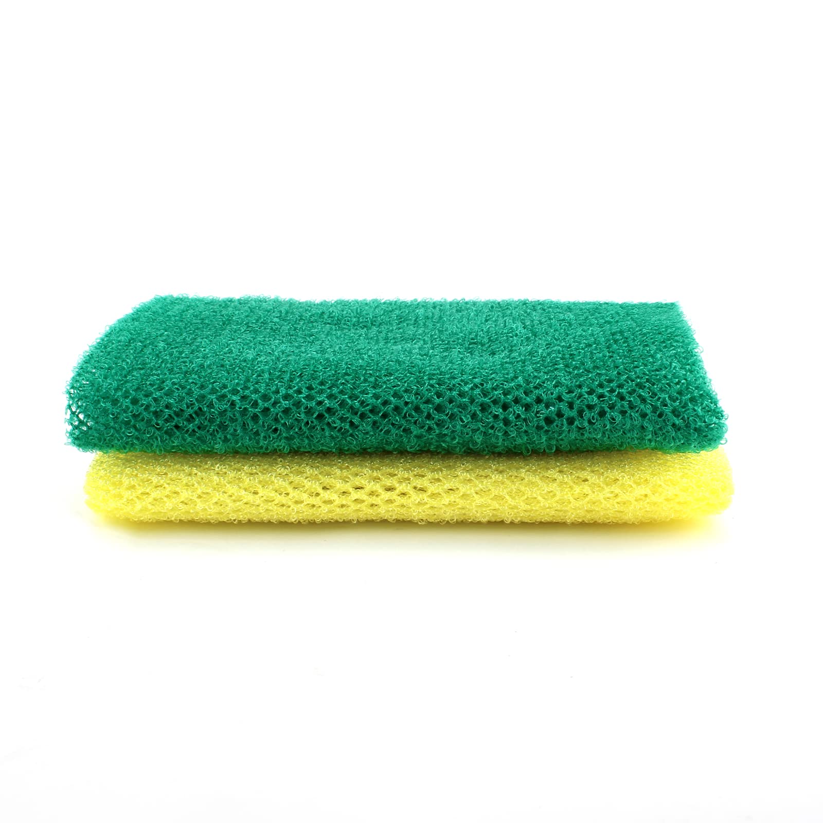 QOPAHI Enlarged African Net Sponge, African Exfoliating Net 2 in 1 Body Shower Scrubber Nylon Back Scrubber Exfoliating Bath African Sponge Skin Smoother Daily Use, 80×30cm(Yellow+Green), 2.0 Count
