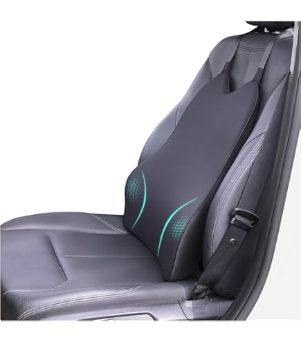 HappyERA Bling Rhinestones Leather Car Seat Lumbar Pillow - Crystal Diamond Lumbar Support Cushion For Women, White, 7.9x15.7 Inches