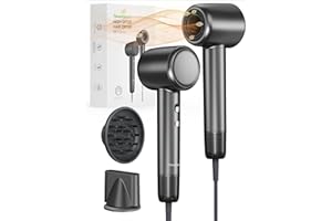 Hair Dryer Blow Dryer: Ionic Professional 160000 RPM High-Speed Brushless Motor 500M Negative Ionic Fast Drying Lightweigh Ha