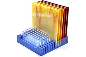 GONGWANTON Stained Glass Sheet Storage Rack, Glass Panel Organizer, accommodate 12 * 12 inch stained glass(1 Pack)