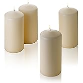 Light In The Dark French Vanilla Pillar Scented Candles 6" Tall X 3" Wide Set of 4