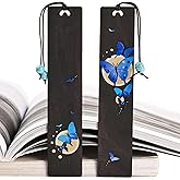 ZQZYMXQ 2Pcs Butterfly Bookmark Aesthetic, Book Marks for Reading Women, Butterfly Gifts for Women (Blue Butterfly)