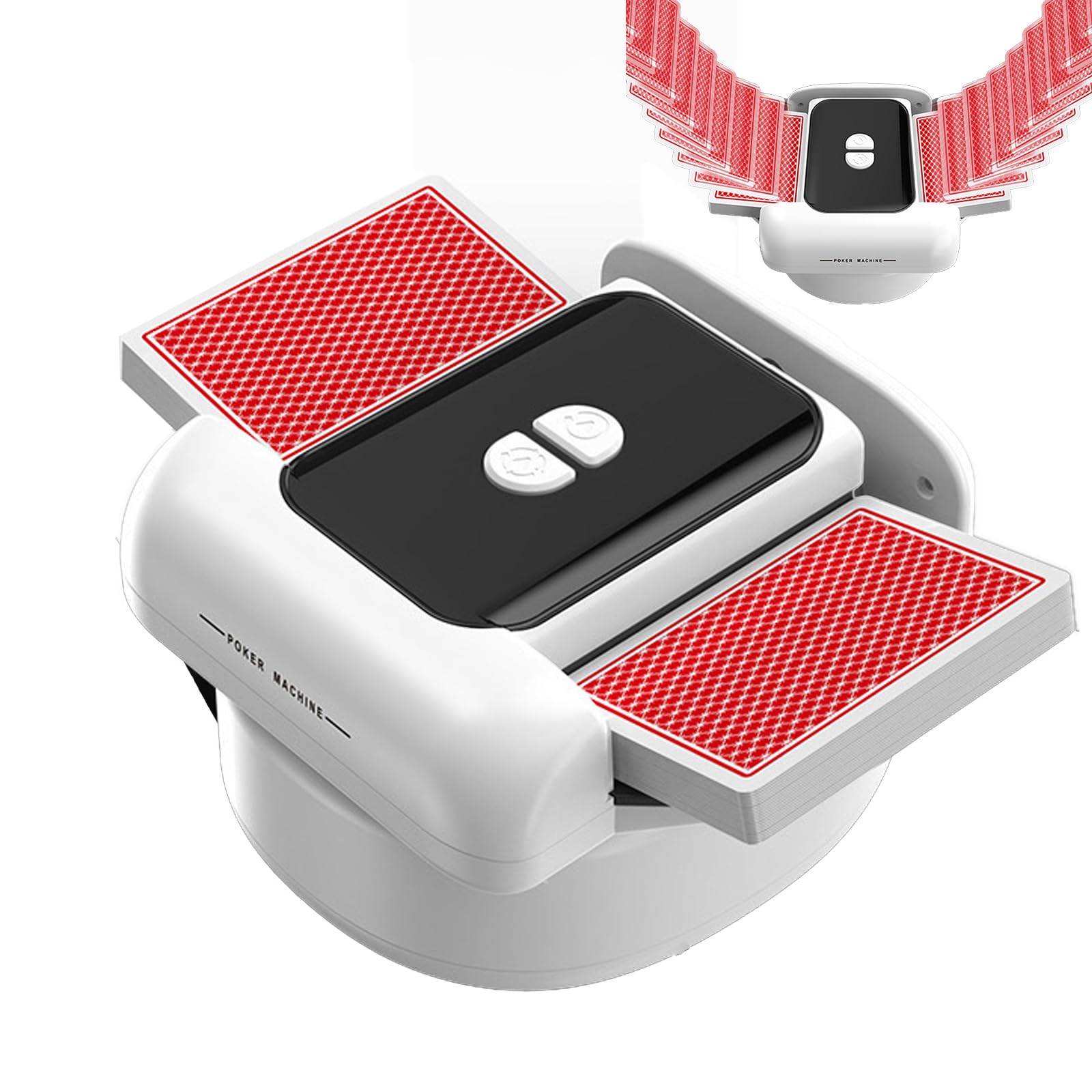 HechoVinen Automatic Card Shuffler Machine,1-2 Deck Rechargeable Card Shuffler with One-Press AUTO&Manual Mode,Cards Shuffling Machine for Poker,Blackjack,UNO,Bridge