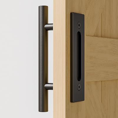 TSMST 24cm Sliding Door Handle Double Sided Stainless Steel