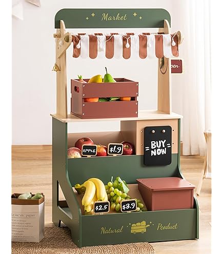 ROBOTIME Ensemble d'aliments de jeu en bois pour couper le pain, jouet alimentaire de jeu