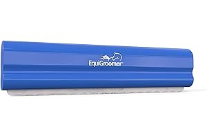 EquiGroomer Deshedding Brush, 8-Inch for Horses and Large Pets, Blue, Removes Loose Dirt, Hair, and Fur, Professional Undercoat Grooming Tool