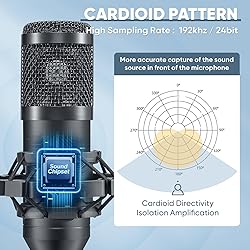 USB Microphone, Professional 192kHz/24Bit Plug