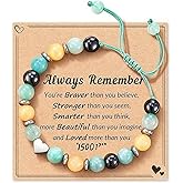 Cydiwn Women Stretch Bracelet for Women Healing Natural Stone Beaded Stretch Bracelets Inspirational Gifts with Gift Card for Best Friends Adult