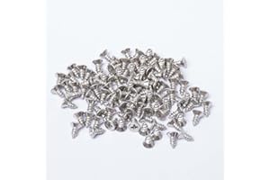 Bolt Dropper #4 x 1/4" Stainless Steel Flat Head Phillips Wood Screw (100 Pack), 18-8 (304) Stainless Steel Sheet Metal Screws - Type A Point, Plain Finish