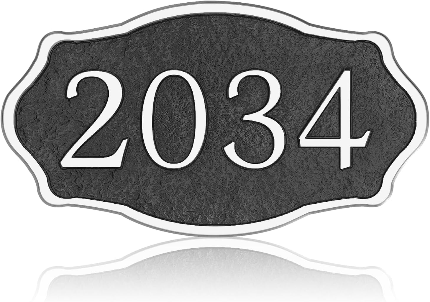 Plaques & Wall Art - Address Plaque Aluminum Metal - Personalized Address Sign,Custom House Number Sign Plaque,House Address Numbers for Outside House,Large Options 1/4‘’ Thick 4 Colors Wall Mounted 10'' x 5.5‘’ (Silver)