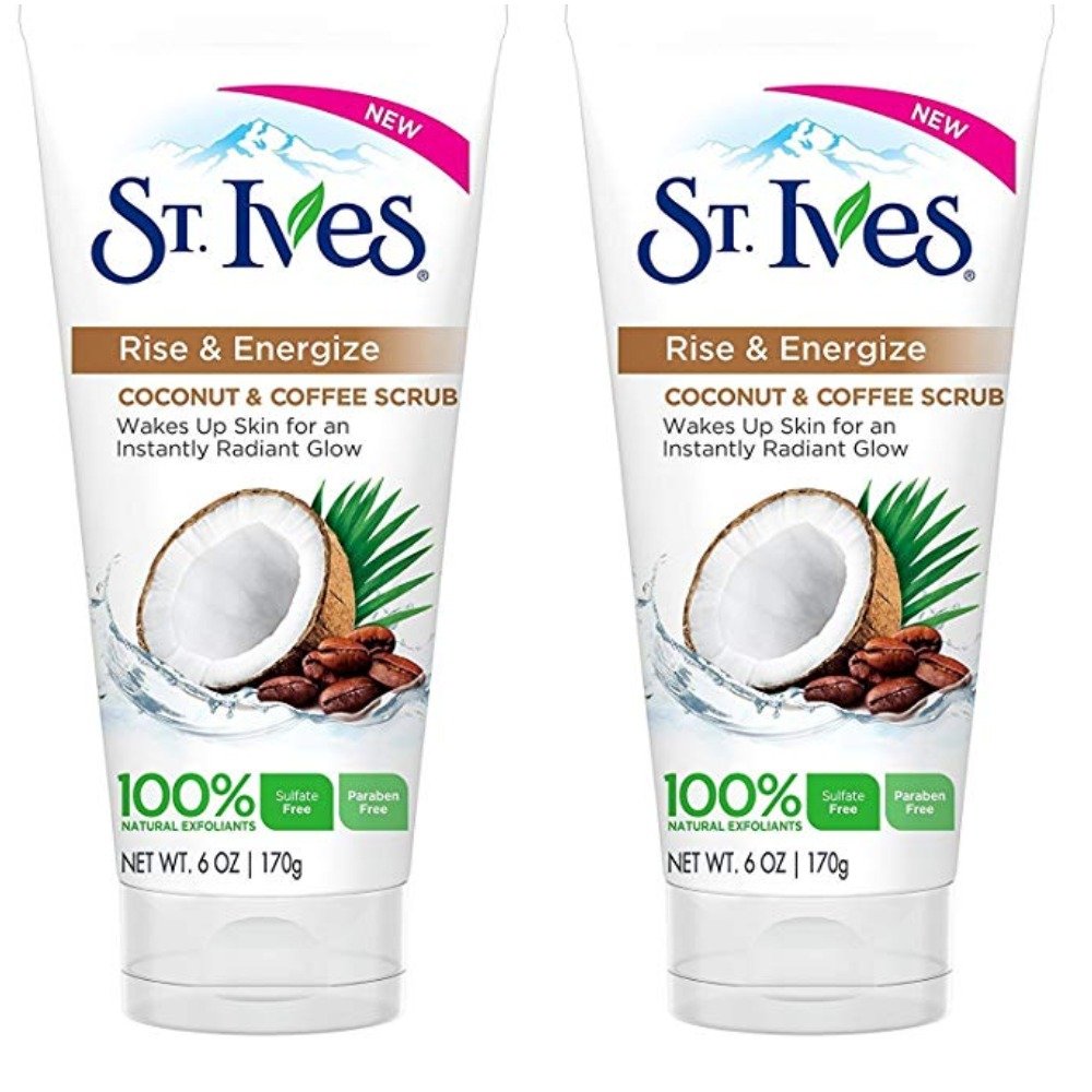 St. Ives Rise & Energize Coconut & Coffee Scrub, 6 oz (Pack of 2)