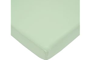 American Baby Company Fitted Pack N Play Playard Sheet 27" x 39", Soft Breathable Neutral 100% Cotton Jersey Pack and Play Sheet, Celery, for Boys and Girls, Fits Most Mini Crib Mattresses