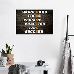 Motivational Wall Art Canvas Hustle Definition