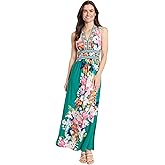 London Times Womens Sleeveless V-Neck Maxi Dress for Women | Casual Dresses for Women