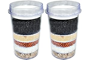 Aquaboon 5 Stage Mineral Water Filter Cartridge Replacement for Countertop Water Filter System Compatible with Santevia, Zen Systems, 2-Pack