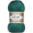 Alize Diva Silk Effect 100% Microfiber Acrylic Yarn 1 Ball skeins 100gr 383yds Color (453 - North Sea)