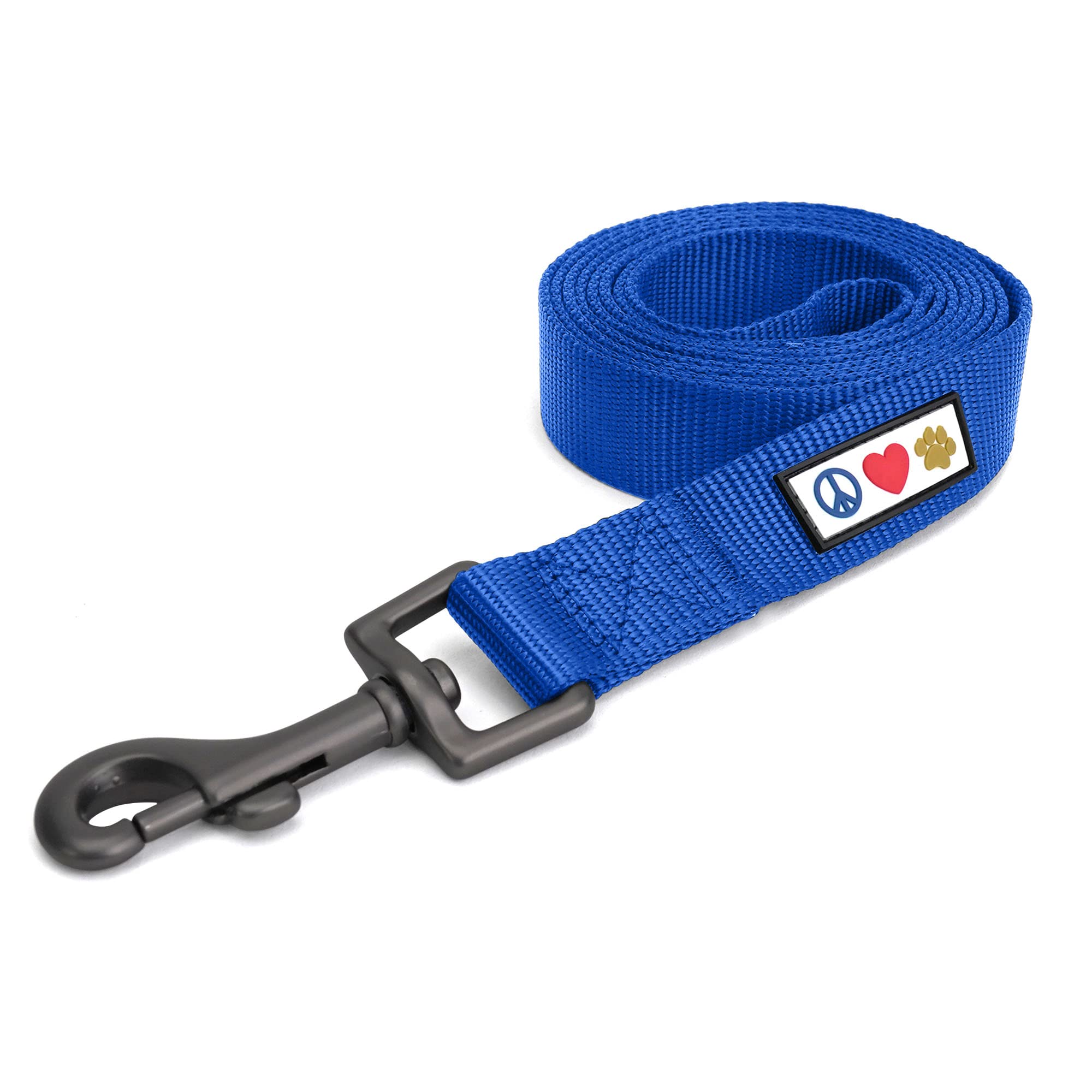 Pawtitas Dog Lead for Large Dogs Comfortable Handle Training Dog Lead 1.8m Long Dog Lead Puppy Lead - Solid Blue Dog Leads for Medium Dogs or Lead for Large Dog