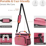 Lifewit Insulated Lunch Bag 9L 12 Can Pink Leakproof Thermal Tote view 6