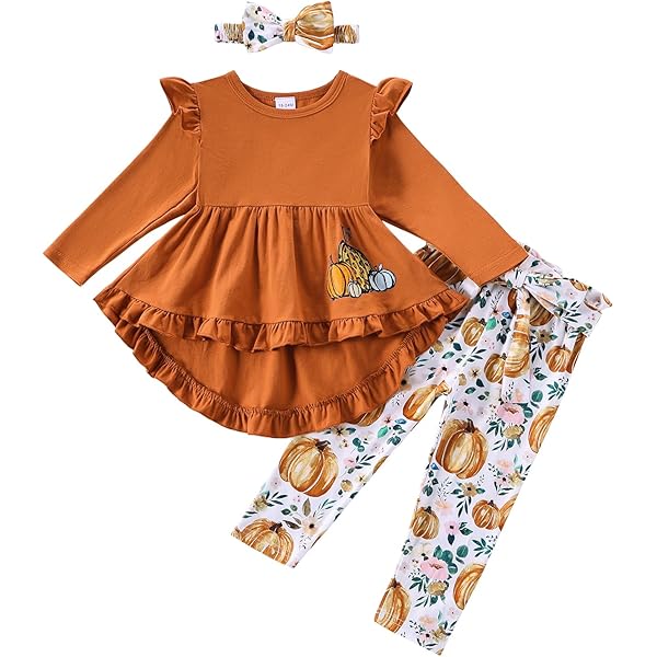 Pant Sets Thanksgiving Ruffle Outfit Amazon Baby Girl Thanksgiving