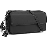 Lanyani RFID Crossbody Wallet Wristlet Purse with Phone Pocket For Women Vegan Leather