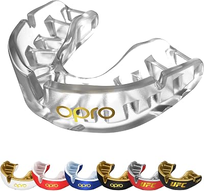 OPRO Gold Level Mouthguard Premium Fit – Gum Shield Adult Kids Boxing MMA