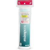Swisspers Premium Exfoliating Cotton Rounds, Dual-Sided (Pack of 1) | Hypoallergenic, Textured Surface, Stitched Edge, Re-Closable Bag of 80 Count