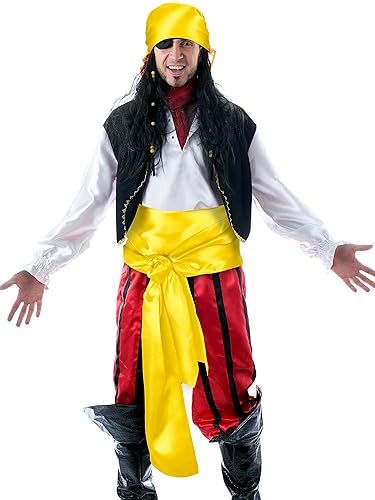 SATINIOR Pieces Pirate Costume Men Women Satin Head Scarf Hat