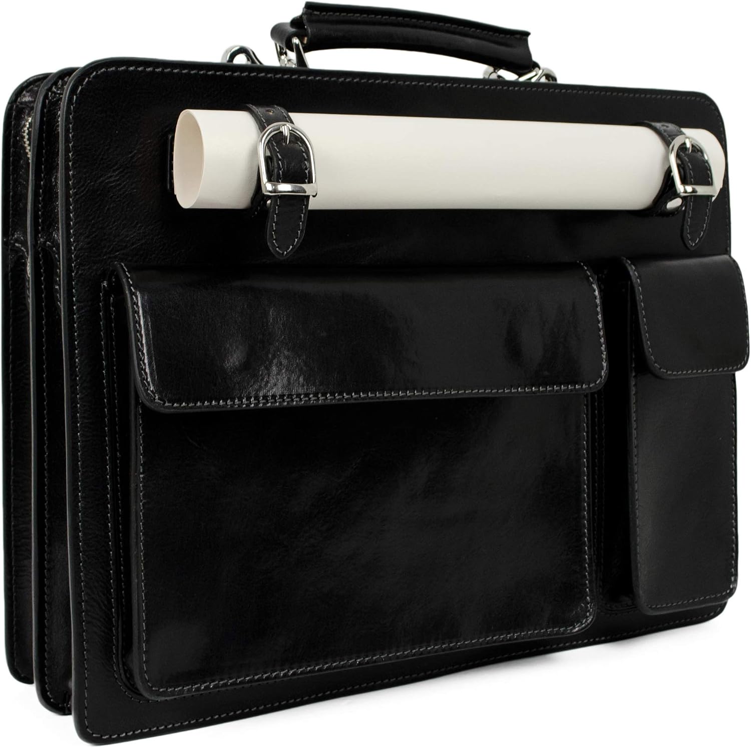 Leather Business Briefcase For Men - The Firm - Domini Leather
