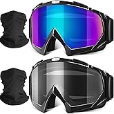 Motorcycle Goggles, Dirt Bike Goggles ATV Offroad Riding Motocross Protective UTV Helmet Glasses for Adults Youth Kids