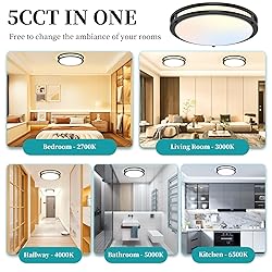 GOZIG 12Inch 3800LM Flush Mount LED Ceiling Light