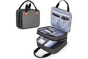 NOENNULL Photo Printer Bag Fit for SELPHY CP1500 CP1300 CP1200 Polyester Photo Printer Case with Accessory Pockets Detachable