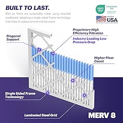 BNX TruFilter 16x24x1 Air Filter MERV 8