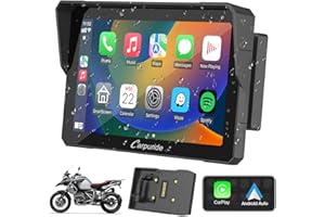 Carpuride W702B Motorcycle Carplay Screen for BMW R1200GS R1250GS S1000XR Motorcycle, 7 inch Waterproof Touchscreen, Portable Carplay/Android Auto GPS Navigation for Motorbike, Dual Bluetooth