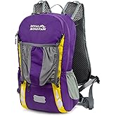 Bike Backpack With Rain-Cover, Mountain Biking Backpacks, Lightweight Packable Daypack Waterproof For Travel, Small Backpack For Bicycle Riding,Hiking,Camping (Purple)