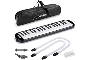 CAHAYA Melodica 37 Keys with Mouthpiece and Carrying Bag Air Piano Keyboard Musical Instrument with Carrying Bag, Black, CY0049-1