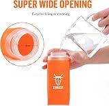 UTOBEST Soft Flask 2x350ml Collapsible Water Bottle TPU Orange Running view 6