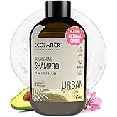 ECOLATIÈR Moisturizing Shampoo for Dry Hair - Avocado Oil, Vegan, 97.8% Natural Ingredients, Moisturizing & Non-Toxic, Gentle for Dry Scalp Shampoo, Ideal for Daily Use, 20.3 Fl Oz