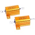 LM YN 10 Watt 30 Ohm 5% Wirewound Resistor Electronic Aluminium Shell Resistor Gold (Pack of 2)