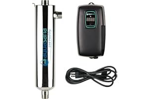 Aquasana Whole House Water UV Filter System UV PurifierSterilizes 99.99% of Bacteria & Viruses and 99% of CystsLasts 12 MonthsAQ-UV-10C