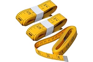 MONOCHEF 3pcs Soft Tape Measure Double Scale Measuring Tape Body Sewing Flexible Tailor Craft Vinyl Ruler for Weight Loss Medical Body Measurement, Has Centimetre Scale on Reverse Side 120-inch