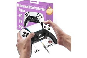 Enstixsm Universal Game Controllers for Luna PC Fire Stick TV PS4 Steam Phone Tablet, Wireless Control with 2 Back Paddles and Turbo,Great Value Replacement for Luna Controller