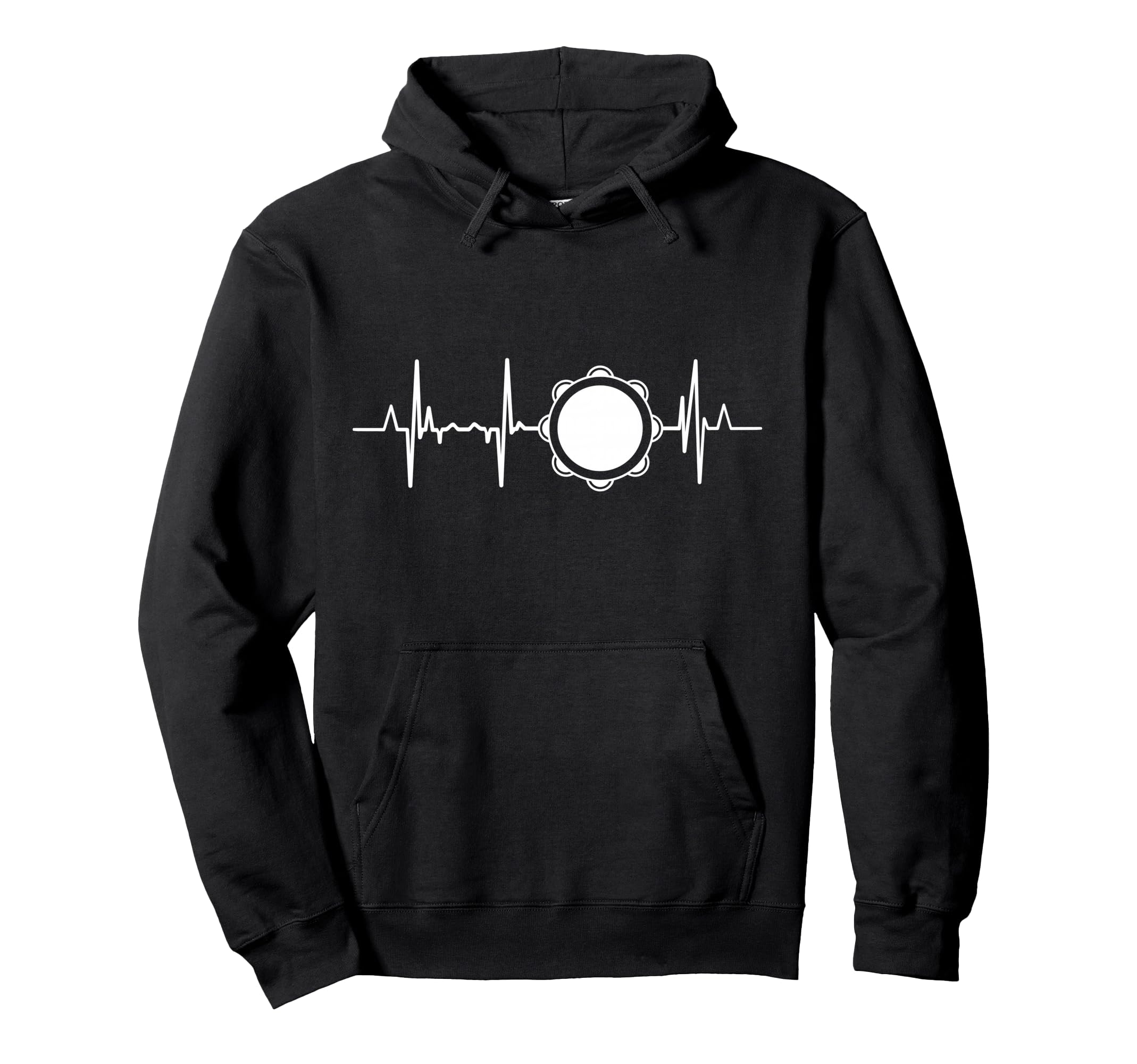 Tambourine Player Heartbeat Tambourine Pullover Hoodie