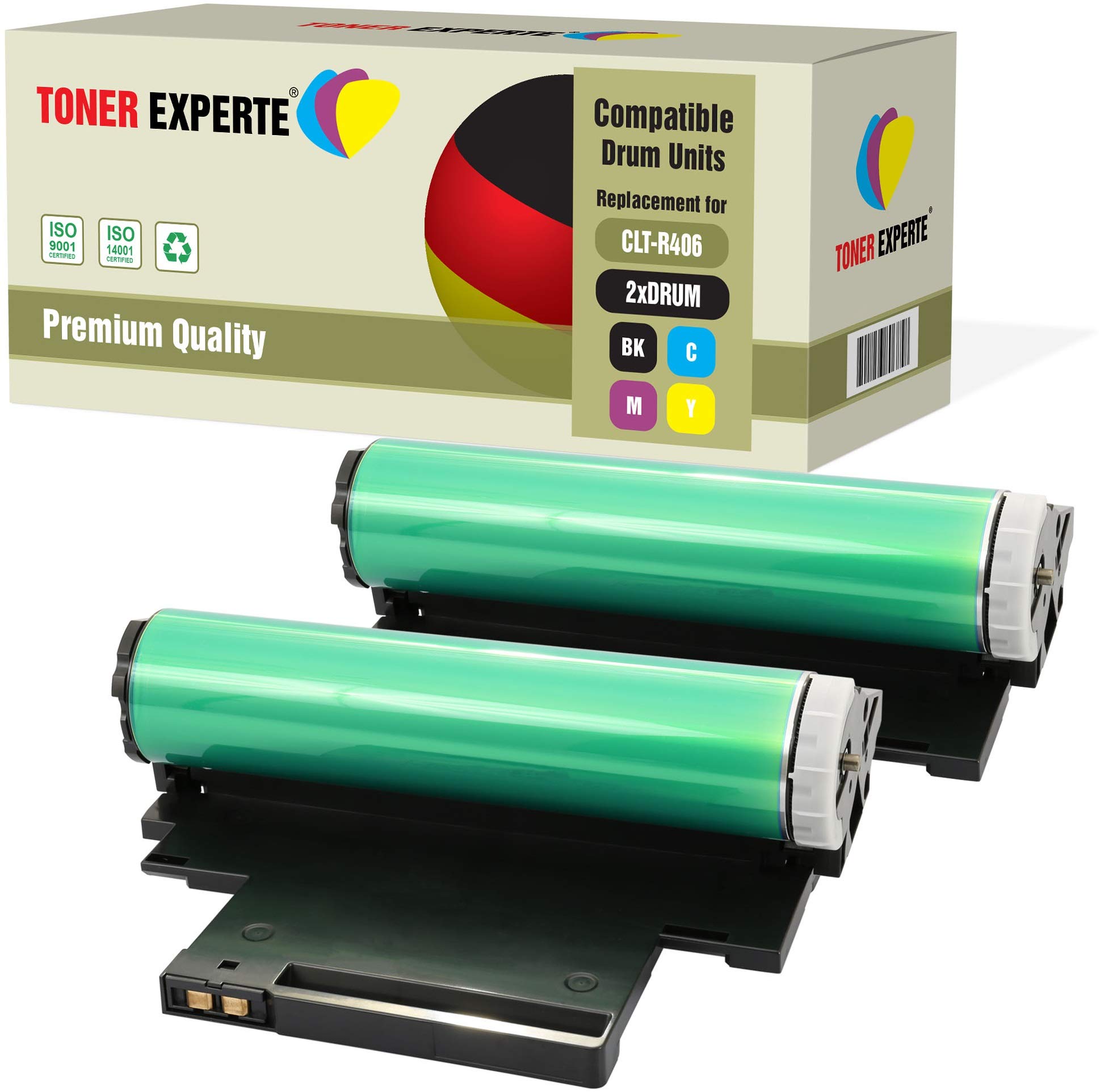 TONER EXPERTE 2-Pack Compatible with CLT-R406 Drum Units for Samsung Xpress SL-C410W C430W C460FW C460W C467W C480FN C480FW C480W CLP-360 CLP-365 CLP-365W CLX-3305 CLX-3305FN CLX-3305FW CLX-3305W