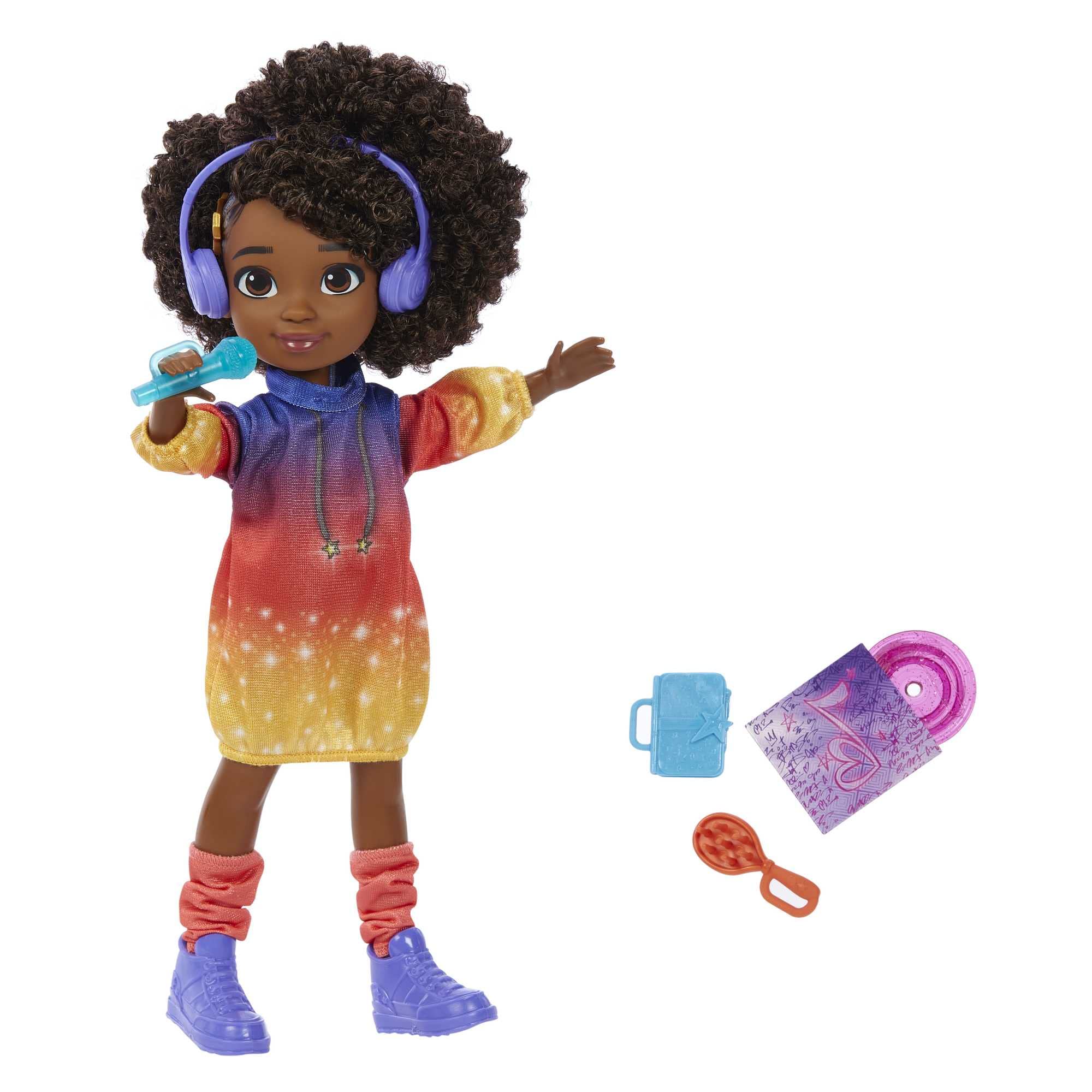 Karma’s World Singing Doll with Accessories and Collectible Record, Sings 2 Songs, HHC99