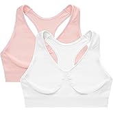 Hanes Women's Seamless Racerback Bra, Pullover Full-Coverage Bralette, 2-Pack