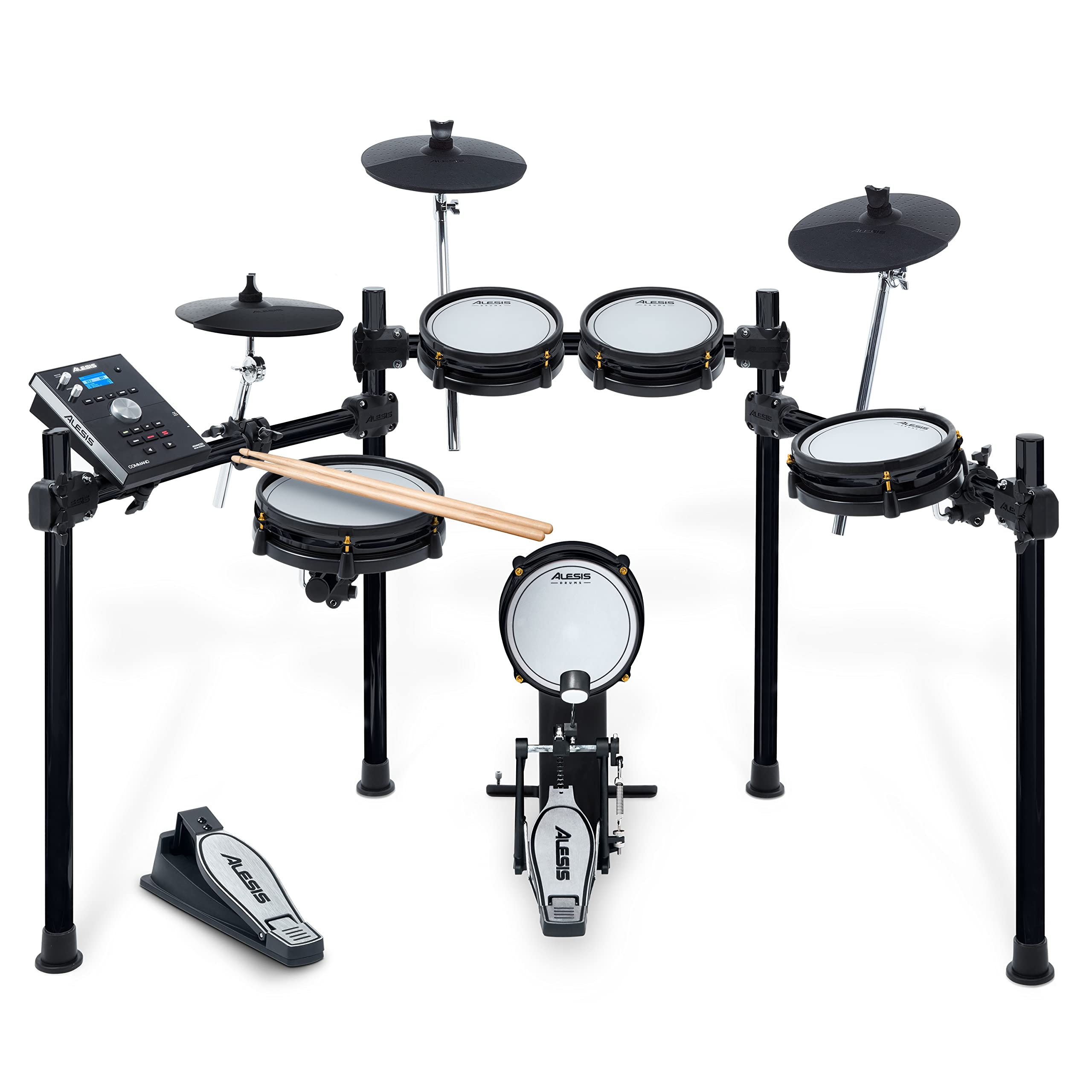 Photo 1 of Alesis Drums Command Mesh SE Kit - Electric Drum Set with Quiet Dual Zone Mesh Pads, USB MIDI Connectivity and 600+ Electronic & Acoustic Drum Sounds