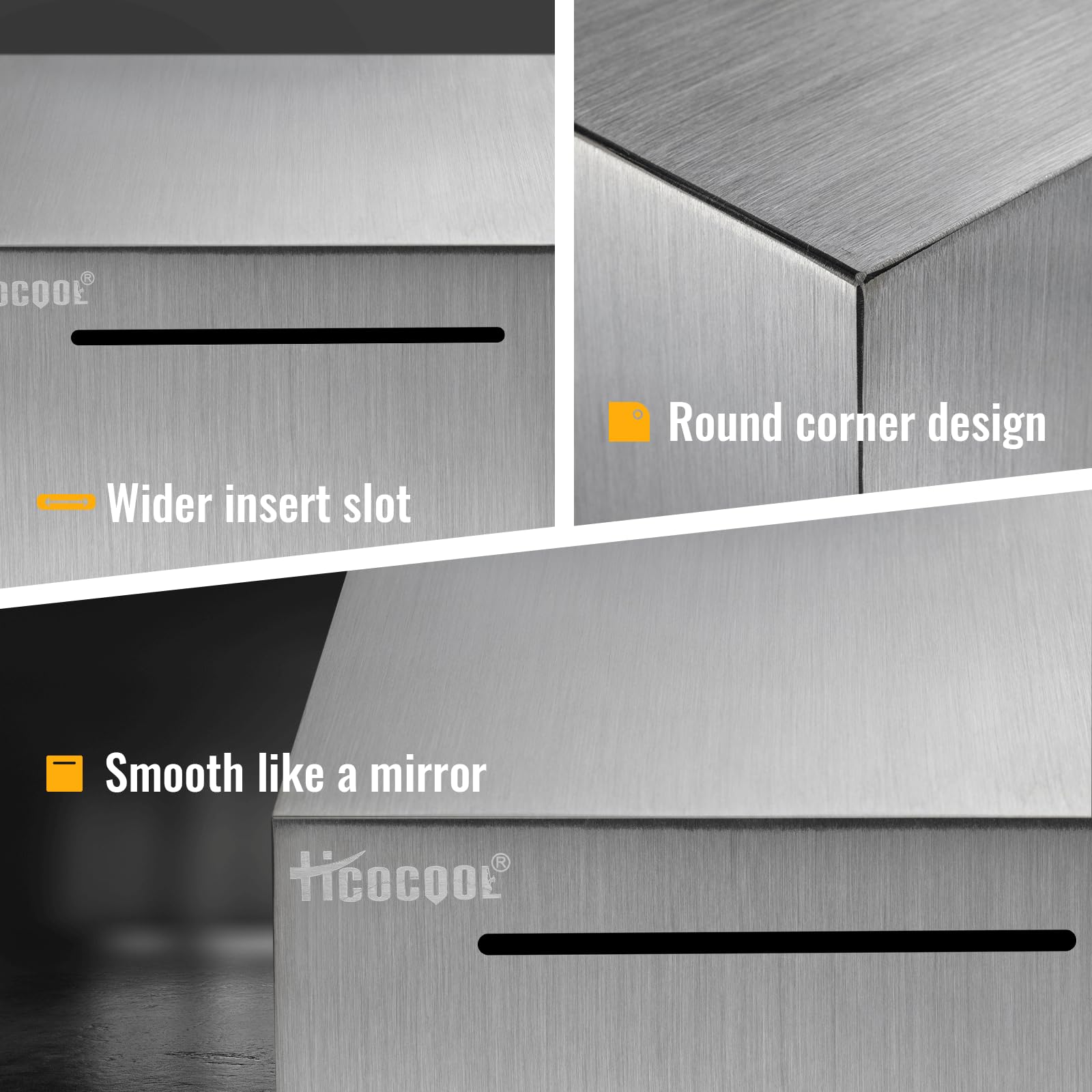 Hicocool Stainless Steel Safe Piggy Banks For Adults Savings Real Money