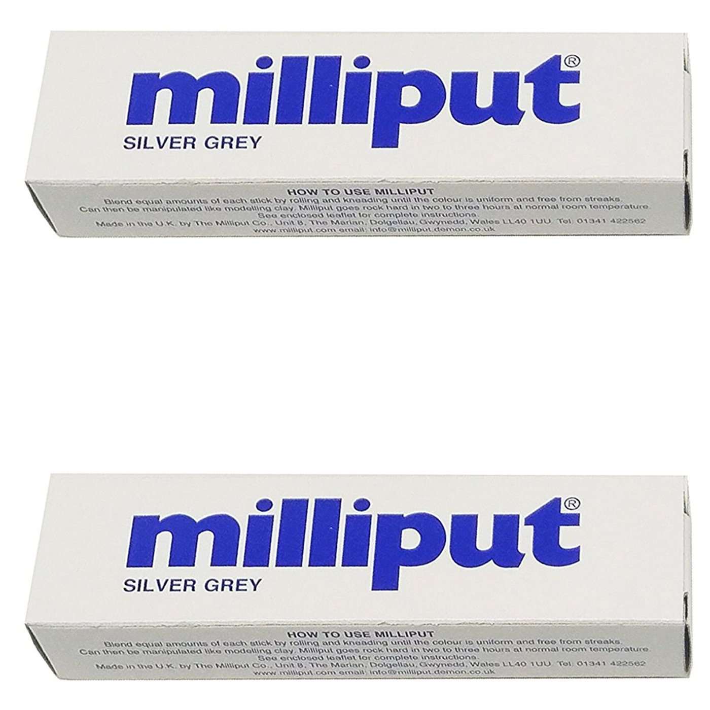 Milliput Epoxy Putty, Silver/Grey (2)