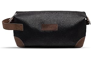MANSCAPED® The Shed Men's Premium Quality Toiletry Bag, PU Leather Dopp Kit, Bathroom Travel Bag, Shaving Kit Case, Trimmer Bag
