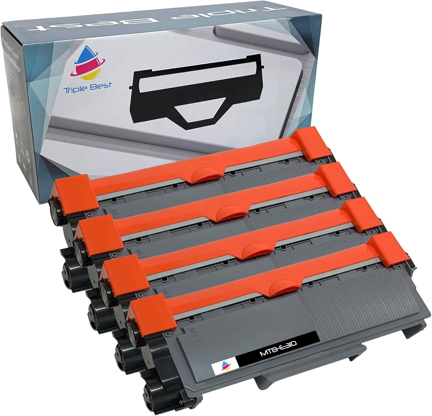 Triple Best Compatible Toner Cartridge Replacement for Dell 593-BBKD PVTHG E310dw E514dw E515dw E515dn (4 Pack)